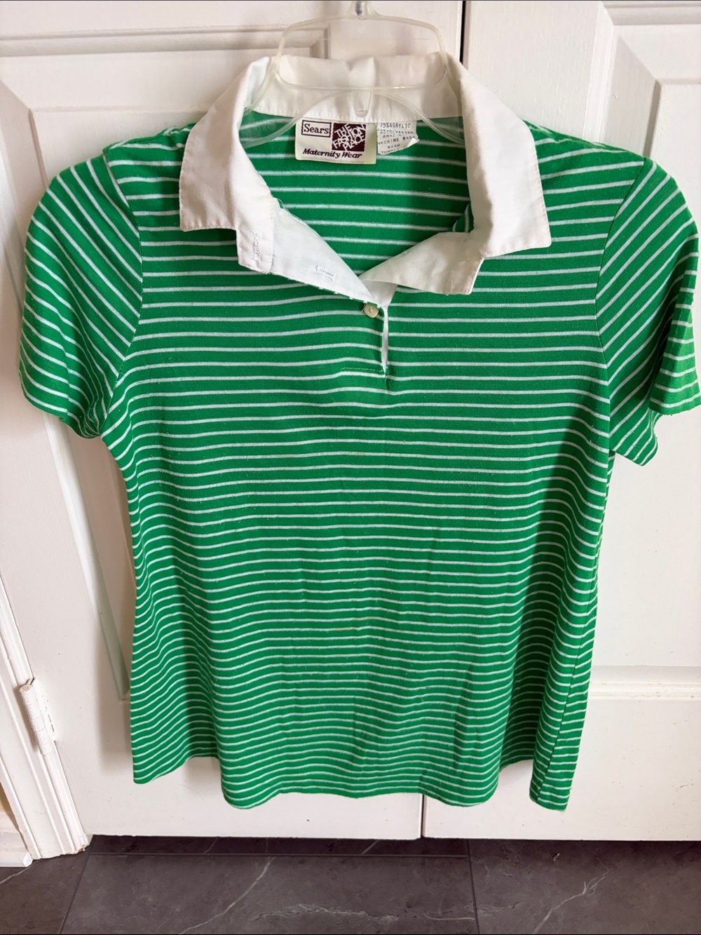 Vintage Maternity Collared Polo